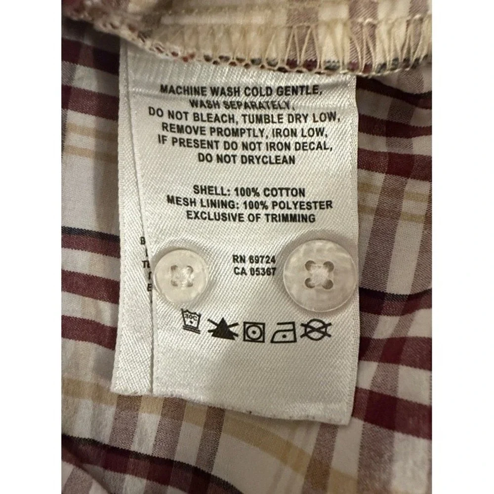 Florida State Seminoles Columbia PFG Super Bonehead Plaid Fishing Shirt Mens L‎